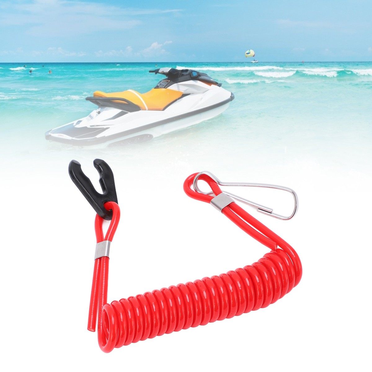 YARNOW Outboard Motor Kill Switch Lanyard – Boat Engine Emergency Shutoff Cord, Plastic, Wear-Resistant For Marine Use (3-Pack)