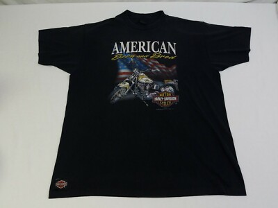 VTG Harley Davidson 3D Emblem Single Stitch XL American Born and