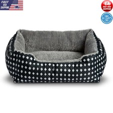 Cozy Small Pet Bed Soft Supportive Cuddler Dog Cat Washable Recycled Fiberfill