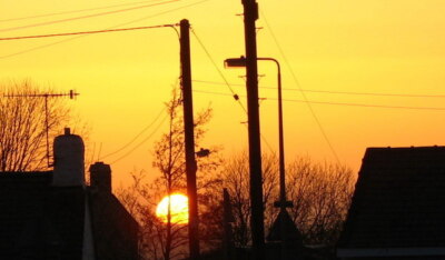 Foto 6x4 Der Boden von Lon Groes bei Sonnenuntergang Llanrug c2006