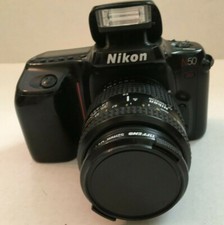 Nikon N50 SLR camera body, 35-80 mm lens, Tiffen 52mm UV Protector