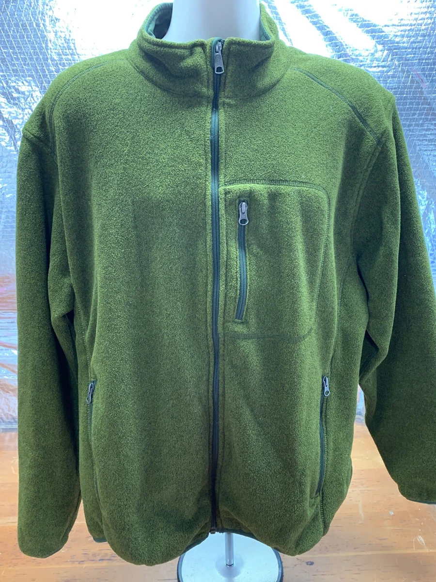 Green fleece sweater sale