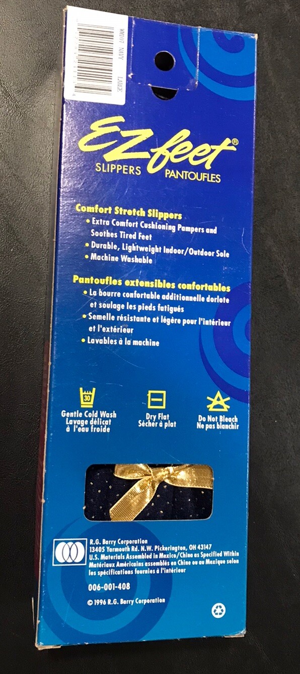 SAOLA Pantofole da donna EZ Feet taglia 8 9 L oro blu navy suola imbottita in outdoor