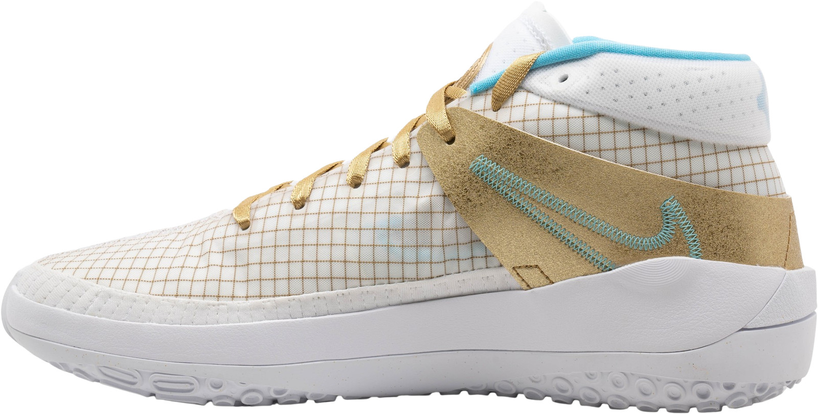 Nike Zoom KD 13 EYBL Men’s Size 18 White Gold Aqua Basketball Shoes DA0895-102 Nike KD 13 EYBL - DA0895-102 for Sale | Authenticity  main image 2