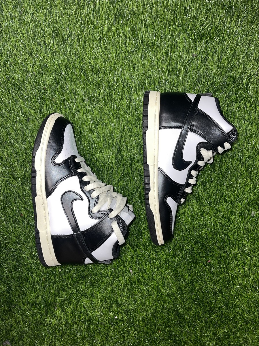 Nike Dunk Hight Vintage Black White Panda DQ8581-100 Ship Now | eBay