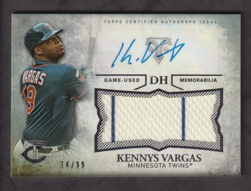 2015 Triple Threads Baseball Unity Relic #UAJRKV Kennys Vargas Auto Jersey /99