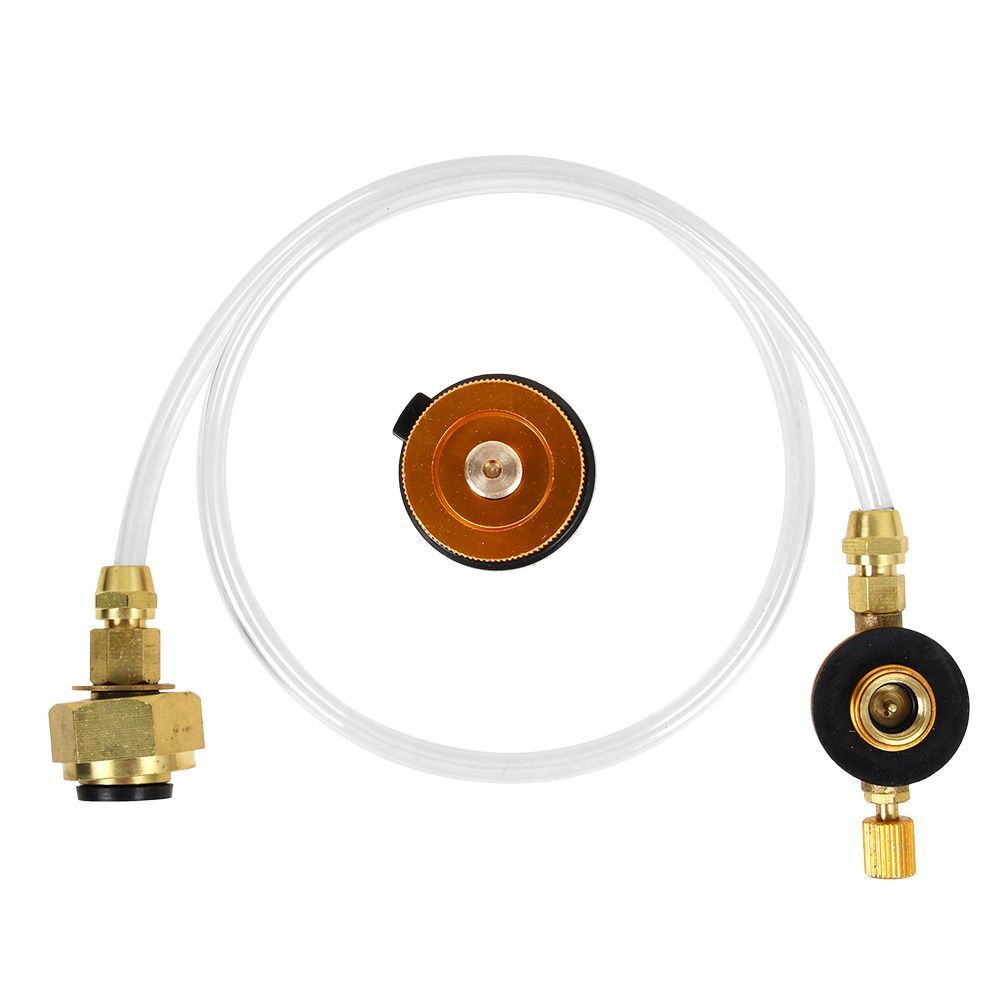 Gasflasche Nachfüll Adapter Gasschlauch Druckregler Ventil Anschluss Set