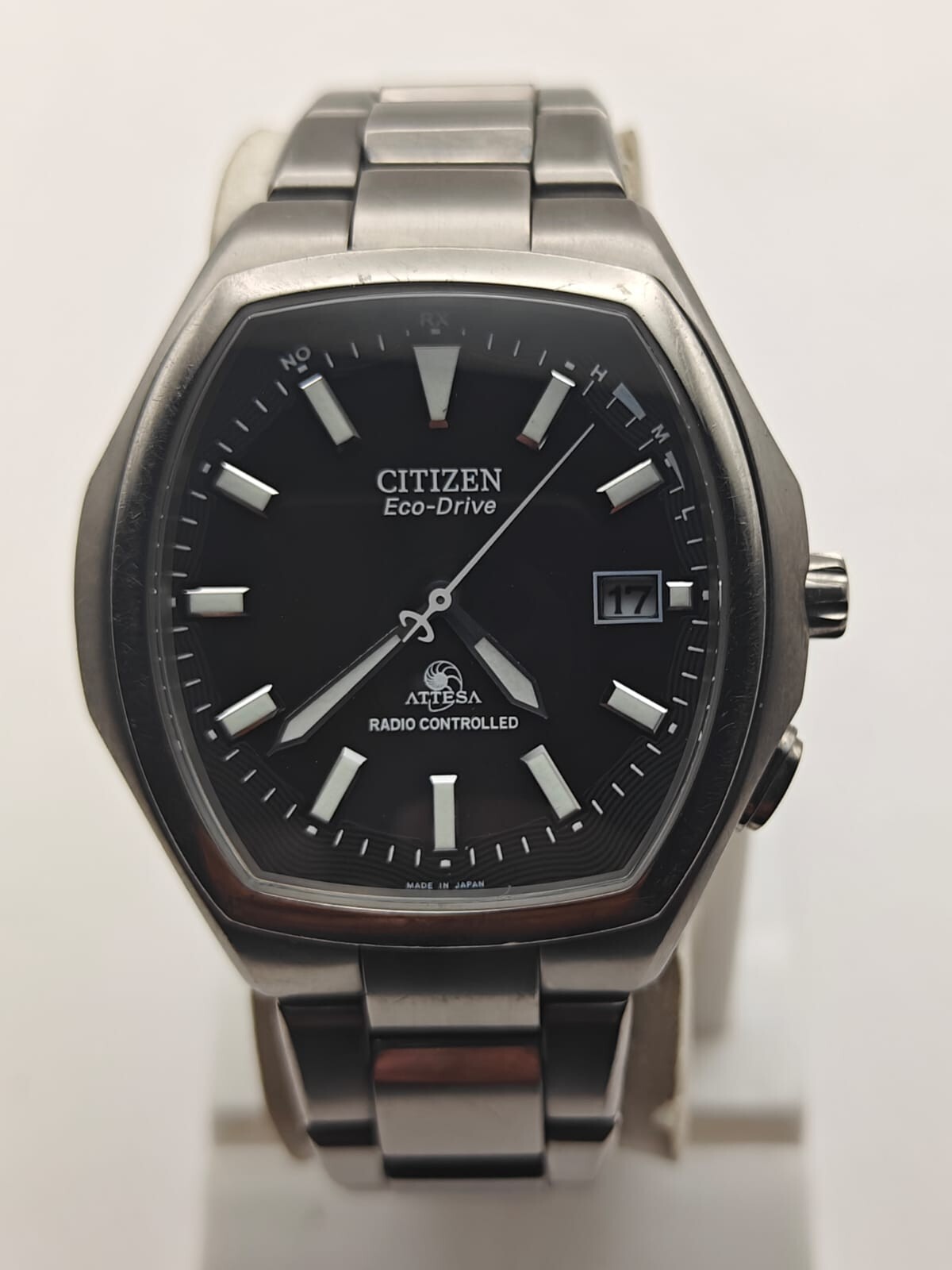 Citizen Attesa Mens Eco-Drive Radio Cont. Date 41mm H411-T006728-Y Titanium Body