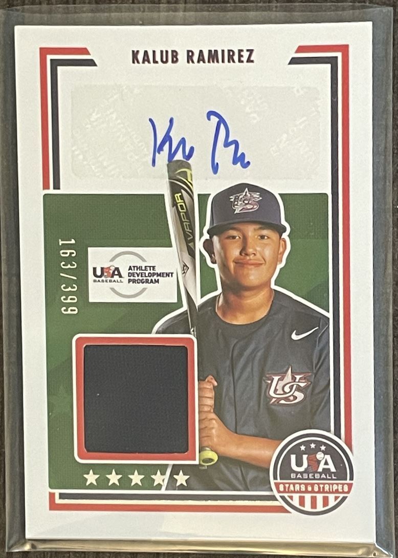 2022 game used auto kalub ramirez RC 163/399 team usa #SSS-KR