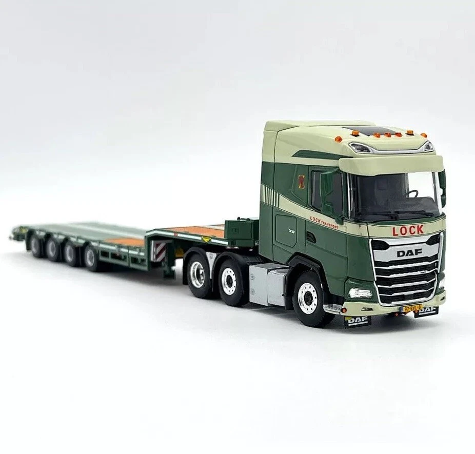 DAF XG 6x2 twin steer semi lowloader trailer "Lock transport" WSI truck models - Image 3 of 4