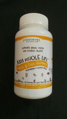 Vegetarian Naturals Kids Whole Life Omega & DHA Gummy 60 Gummies Lemon Orange #O
