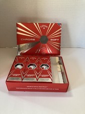 Callaway Chrome Soft Truvis Red/White AAAA 9 New in Box Golf Balls