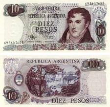 Argentina 10 pesos 1970-1973 UNC (P289)