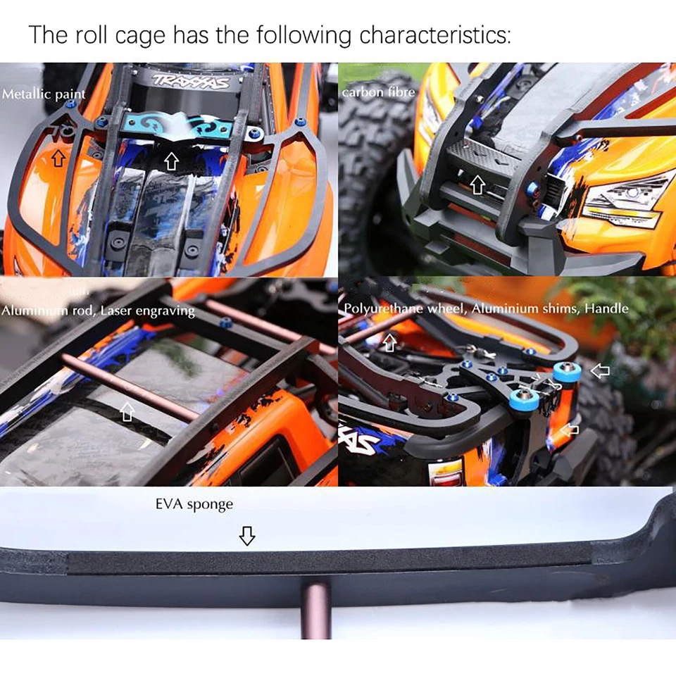 1x Nylon Simulation Shell Based Roll Cage für XMAXX X X-MAXX Auto - Bild 4 von 4