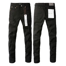 HOT New Purple Brand men's fashion splash-ink Slim fit jeans !