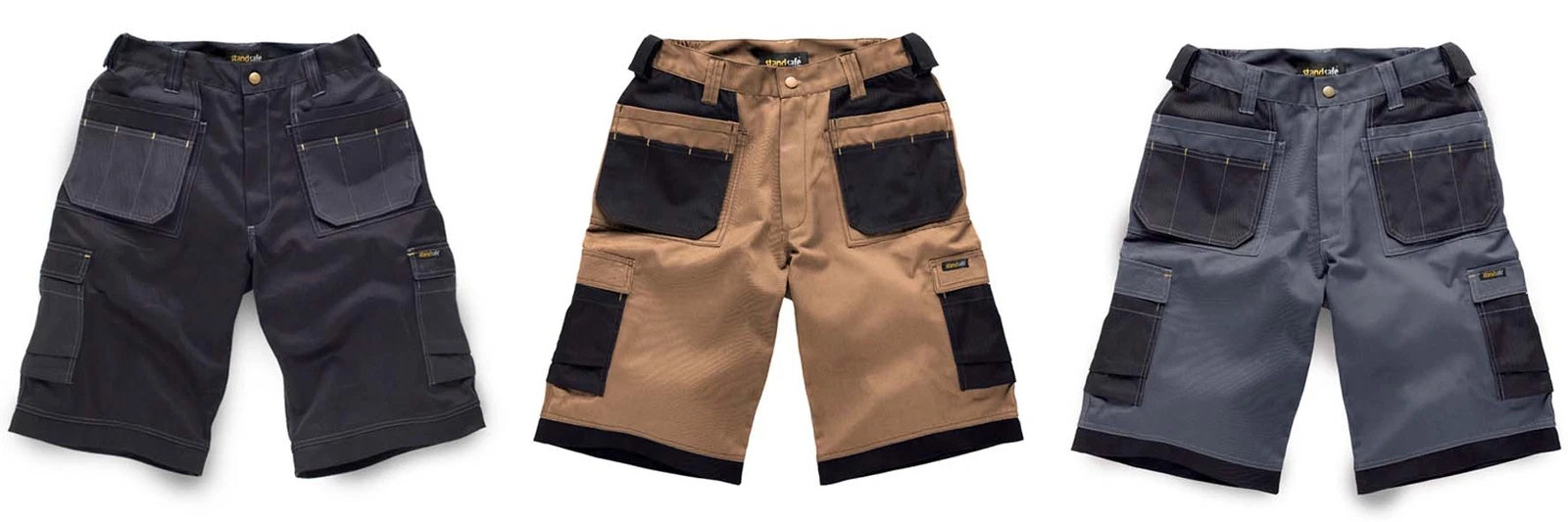 Mens StandSafe Multipocket Heavy Duty Durable Contrast Work Cargo Combat Shorts
Opens in a new windo