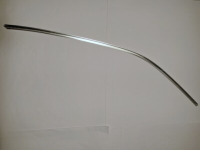 Genuine BMW E39 Door ext trim. Top metal curved strip. Passenger. Front