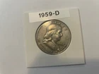 1959-D Franklin Half dollar 90% Silver great shape Free shipping