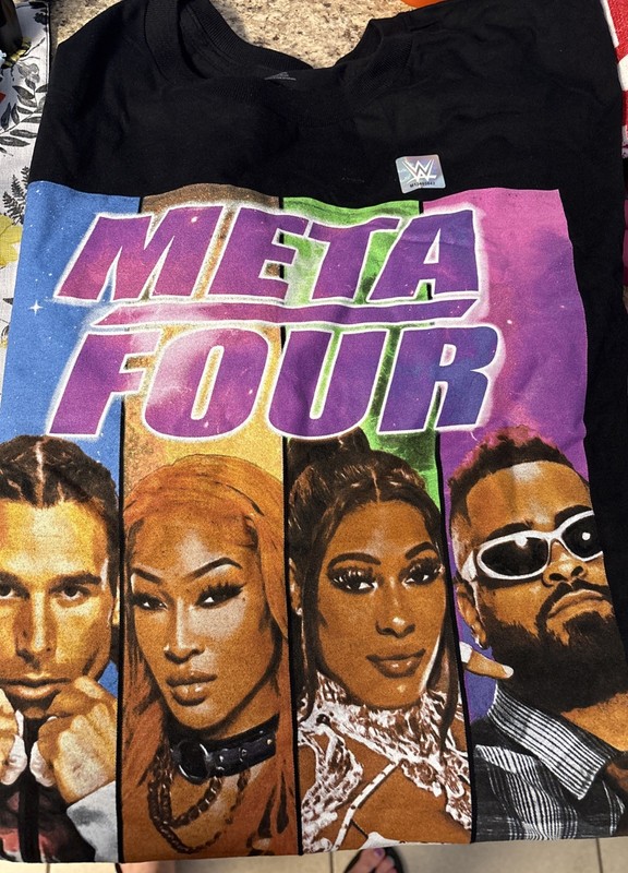 WWE Authentic NXT Meta Four T-shirt Mens X-Large  Double-Sided Noam Lash Legend