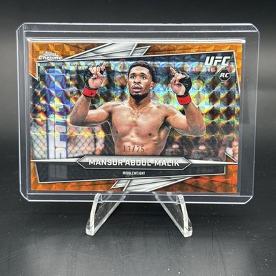 MANSUR ABDUL-MALIK 2026 TOPPS CHROME UFC ORANGE GEOMETRIC ROOKIE /25