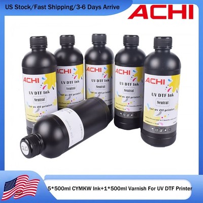 6*500ml UVDTF Ink&varnish For Epson XP600 XP800 A3 UV DTF Sticker Printer