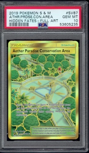 2019 Pokémon Aether Paradise Conservation Area SV87/SV94 PSA 10 (Hidden Fates)