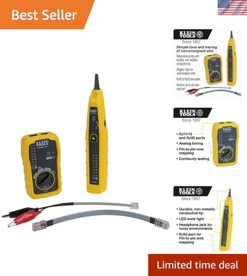 705 Wire Tracer Tone Generator and Probe Kit for Ethernet, Internet, Telephon...