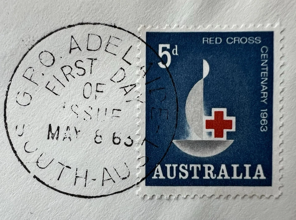 Australia 1963 Red Cross Centenary FDC WCS Cachet Adelaide Cancel - Image 3 of 4