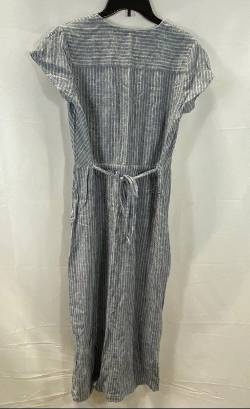 Banana Republic Factory Striped Linen Blend Surplice Jumpsuit NWT Sz 4 - Image 2 of 4