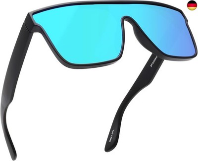 GLINDAR Polarized Shield Sonnenbrille für Männer Square Flat Top Sportbrille