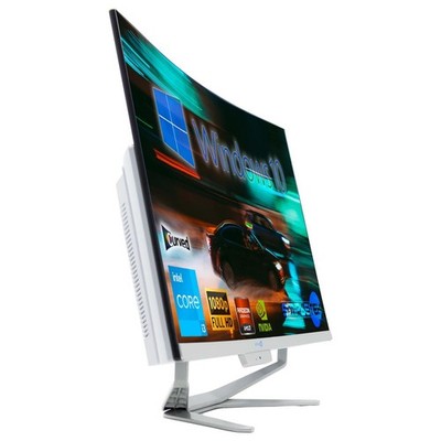 All In One 27''fhd Curved I3 8thgen Ram 64gb Ssd 4tb Gpu Gtx1660 Win10 Fixed PC_