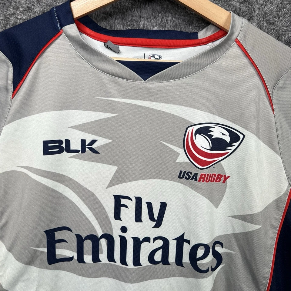 США регби Джерси подлинный черный команды 2014/15 набор США United States Fly Emirates - Изображение 2 из 4