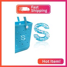 HLUWA Letter Charms for Bogg Bag, Alphabet Blue Sequin Lettering Accessories Cha