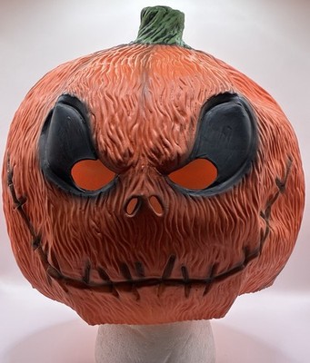 Latex Halloween Jack-O-Lantern Pumpkin Head Mask Teens/Adult 