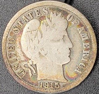 1915 S San Francisco Mint Barber Dime