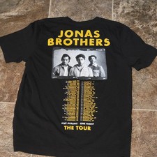 2023 JONAS BROTHERS "Five Albums One Night" CREW Concert Tour LG T-Shirt