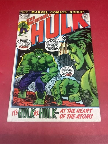 VTG Incredible Hulk 1972 Comic #156 Marvel Comics Bronze Age VF