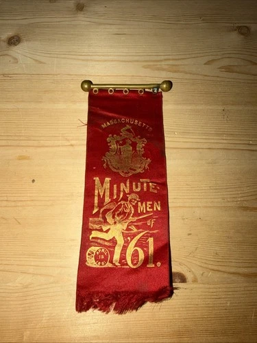 GAR Veteran Badge Ribbon - Massachusetts Minute Men Of 1861 ORIGINAL