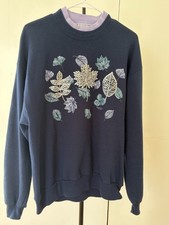 Vintage Morning Sun Leaf Print Sweatshirt – Women’s Size L – Made in USA