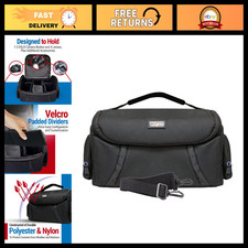 Large DSLR Camera Bag - Protective Case with Padded Dividers, Handle Strap, Fi