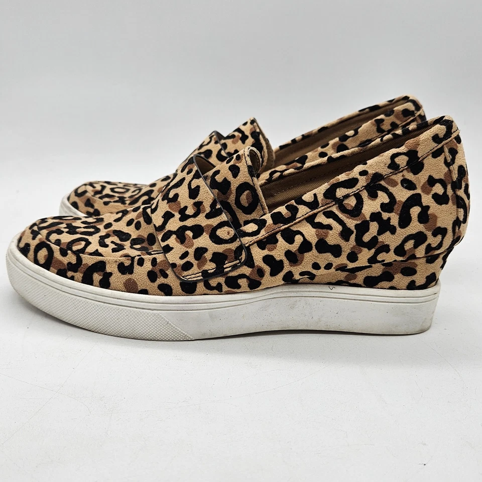 Tacones MIA Girl Jena-F para mujer talla 7M sin cordones cuña oculta estampado de leopardo Foto 2 de 4
