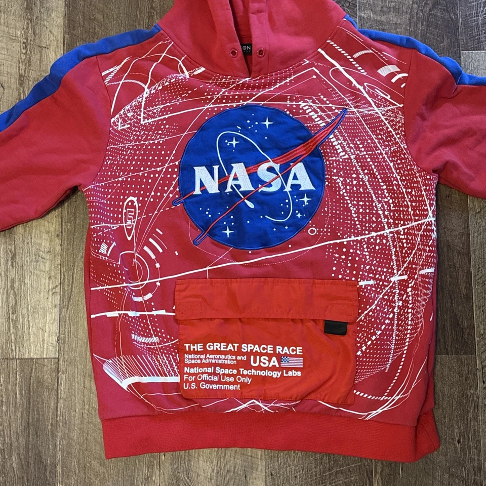 Hudson NASA Space Race AOP Sudadera con Capucha Pullover Sudadera GRANDE Foto 2 de 4