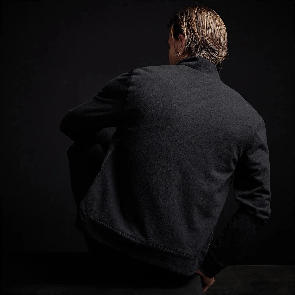 JAMES PERSE Y/OSEMITE MIXED MEDIA FULL ZIP FUNNEL NECK JACKET, Size 4 XL, Black - Image 3 of 4