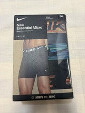 Nike Mens 2XL XXL Dri-FIT Essential Micro Boxer Briefs 3-Pack Black Multicolor