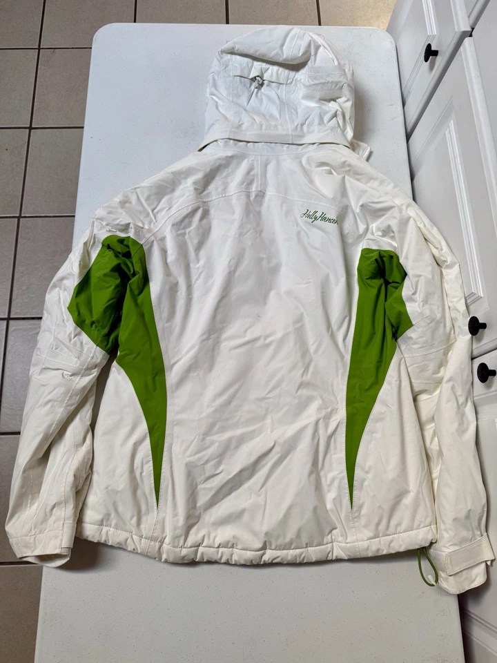 Chaqueta de esquí/nieve con cremallera para mujer Helly Hansen en blanco/verde - talla pequeña Foto 2 de 4
