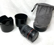 Canon EF 24-70mm f/2.8L USM Lens w/ EW-83F  ET-83C Hoods Case - Tested/Working