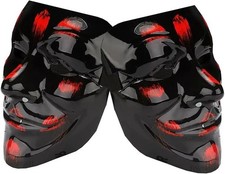 V for Vendetta Mask Anonymous Hackers Mask Cosplay Costume 2-Set Black Red New
