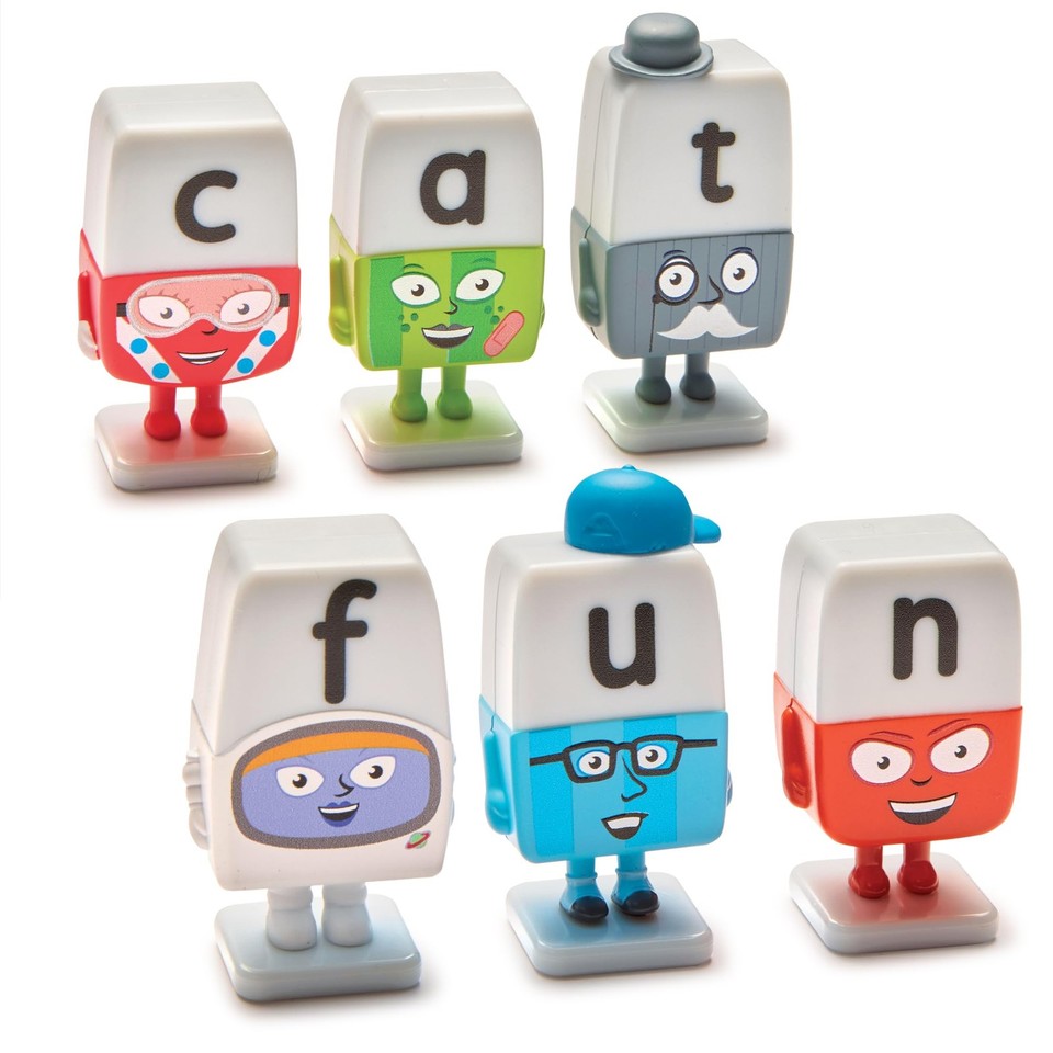 ALPHABLOCKS Character Play Set Kids Alphabet Plastic Figures Blocks Toy ...