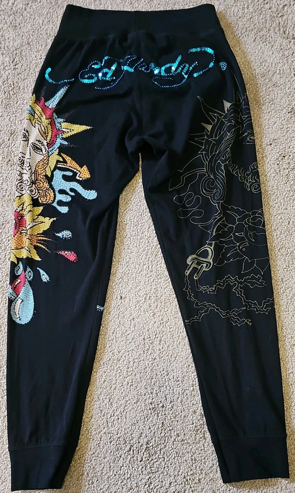 Женские леггинсы Ed Hardy Christian Audigier размер M со стразами - Изображение 4 из 4