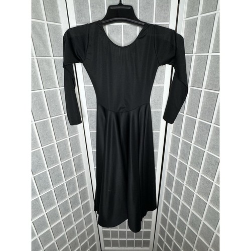 Dance Black Long Sleeve Spandex Full Circle Praise Dress Girls XL Eurotard